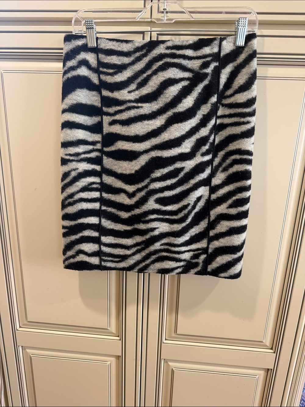 Ann Taylor Zebra Print Mini Skirt - Black & White